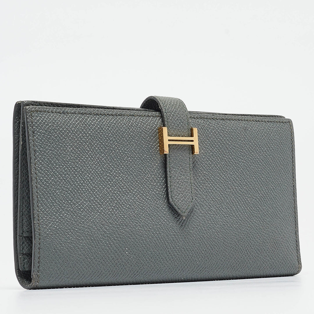 Top quality Hermes Vert Amande Epsom Leather Bearn Gusset Wallet