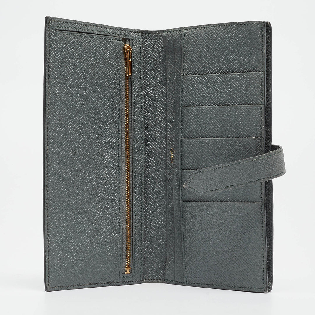 Top quality Hermes Vert Amande Epsom Leather Bearn Gusset Wallet