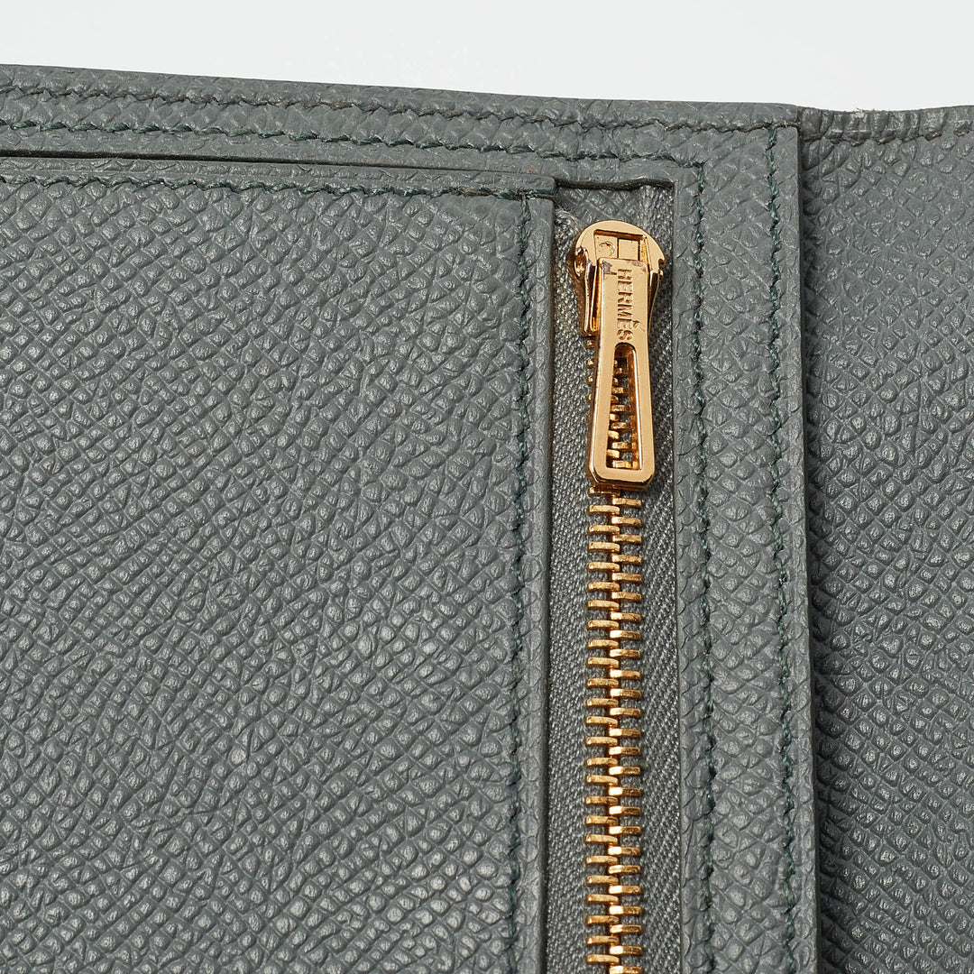 Top quality Hermes Vert Amande Epsom Leather Bearn Gusset Wallet