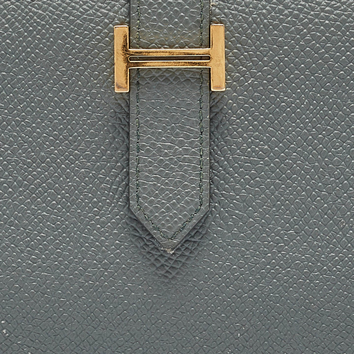 Top quality Hermes Vert Amande Epsom Leather Bearn Gusset Wallet