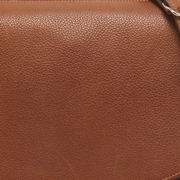HERMES Fauve/Chevre Pink Barenia Leather Saut Bag