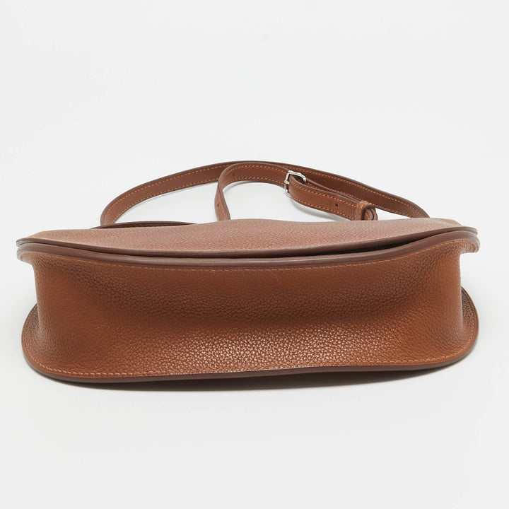 HERMES Fauve/Chevre Pink Barenia Leather Saut Bag