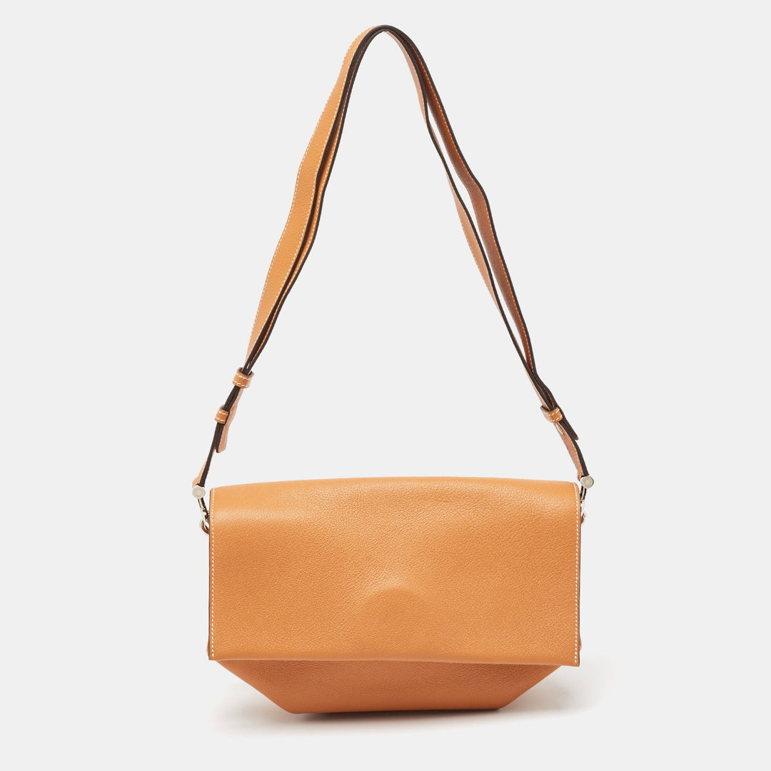 Hermes Toffee/Lime Taurillon Novillo Leather Opli 28 Bag
