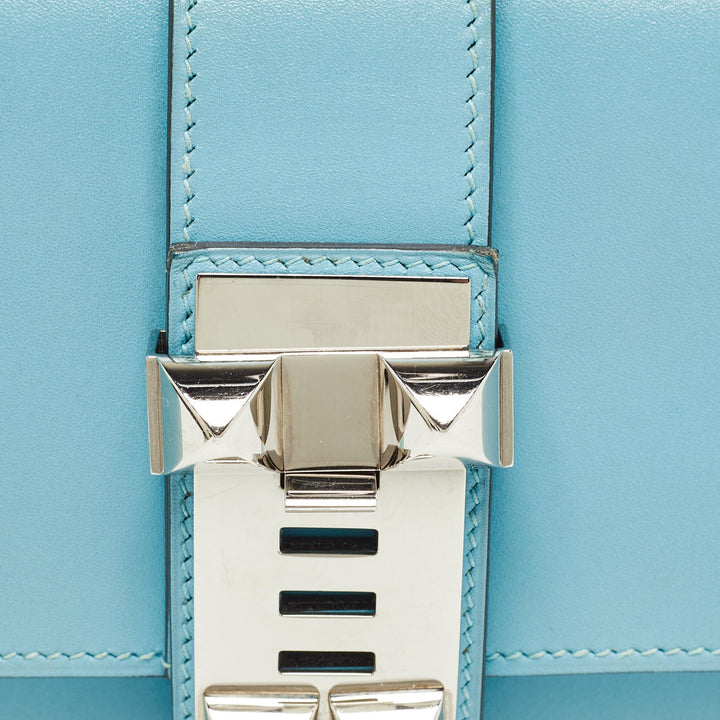 Premium Handmade Hermes Celeste Tadelakt Leather Medor Clutch