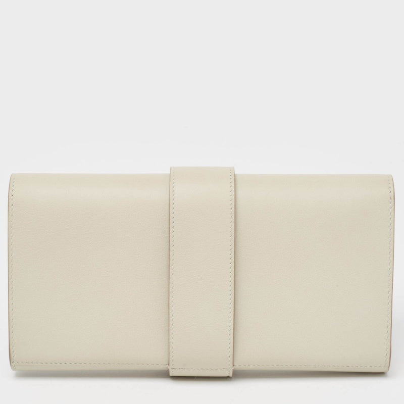 Hermes Gris Perle Swift Leather Medor Clutch 23