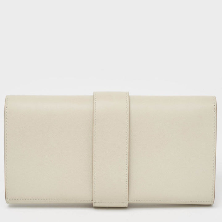 Hermes Gris Perle Swift Leather Medor Clutch 23