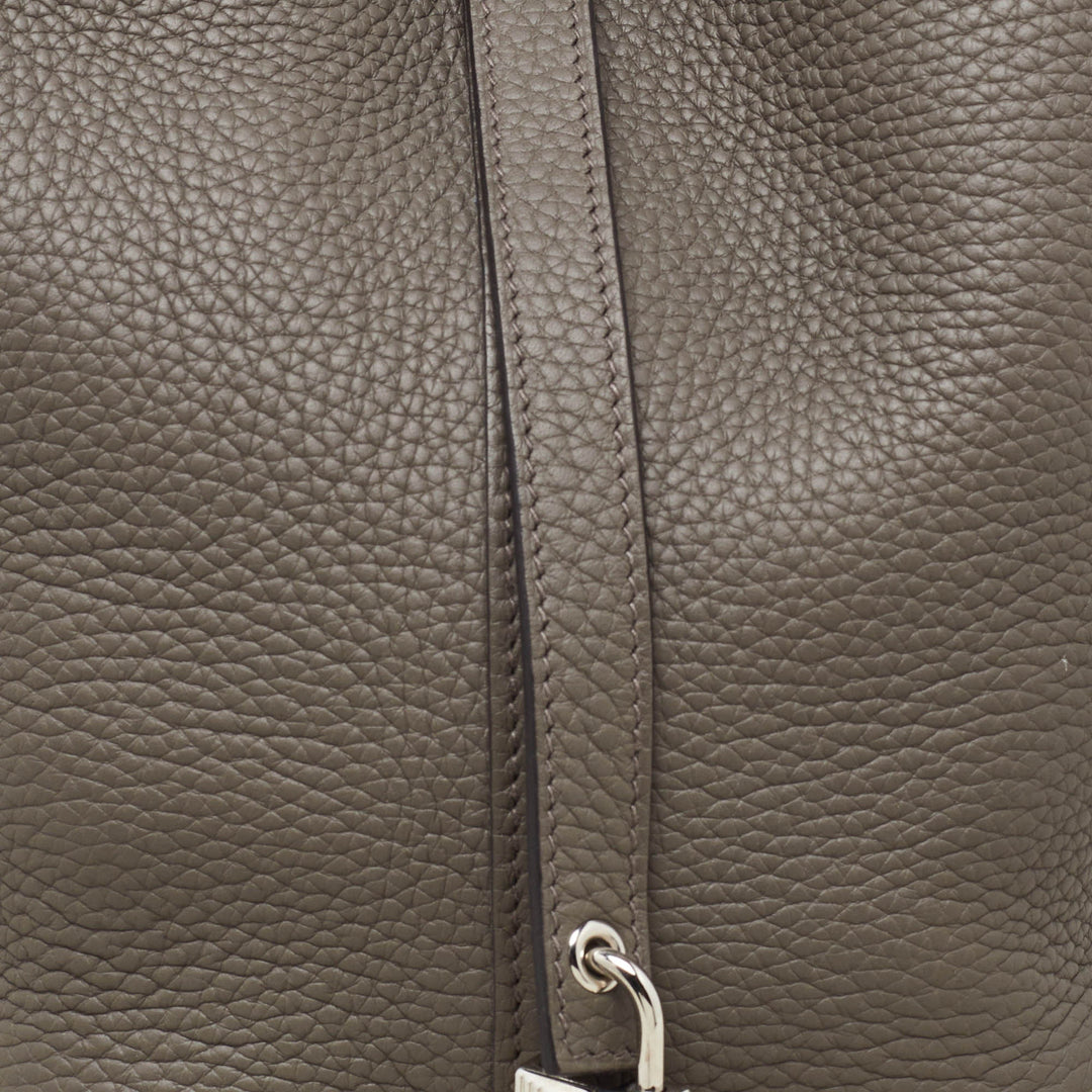 Top quality Hermes Etain Taurillon Clemence Leather Picotin Lock 18 Bag