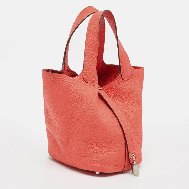 Top quality Hermes Rose Jaipur Taurillon Clemence Leather Picotin Lock 18 Bag