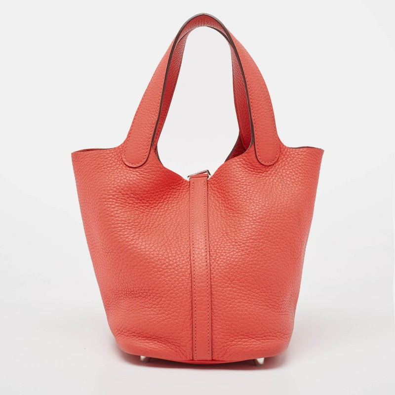Top quality Hermes Rose Jaipur Taurillon Clemence Leather Picotin Lock 18 Bag