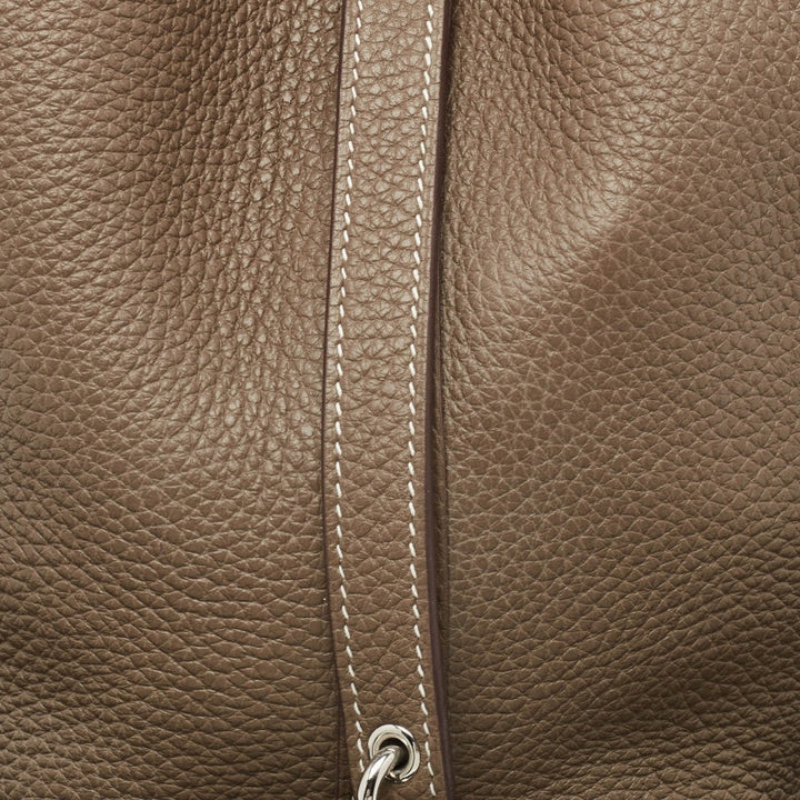 Top quality Hermes Etoupe Taurillon Clemence Leather Picotin Lock 18 Bag