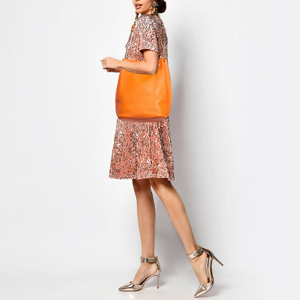Top quality Hermes Orange Togo Leather So Kelly 22 Bag