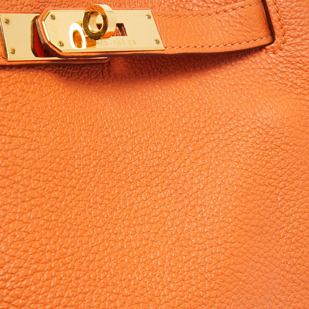Top quality Hermes Orange Togo Leather So Kelly 22 Bag