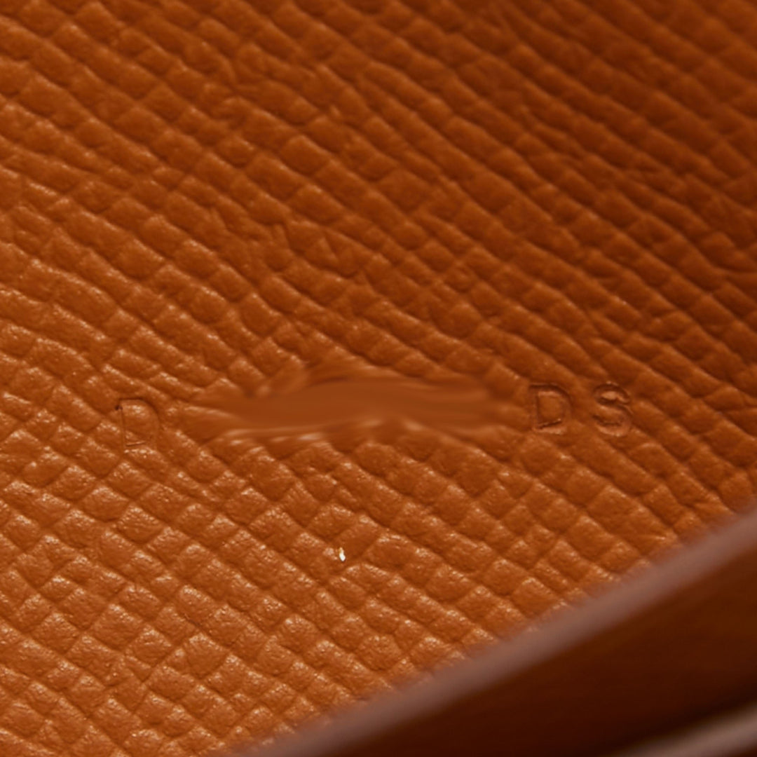 Premium Handmade Hermes Gold Epsom Leather Kelly Longue Wallet