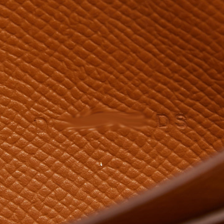 Premium Handmade Hermes Gold Epsom Leather Kelly Longue Wallet