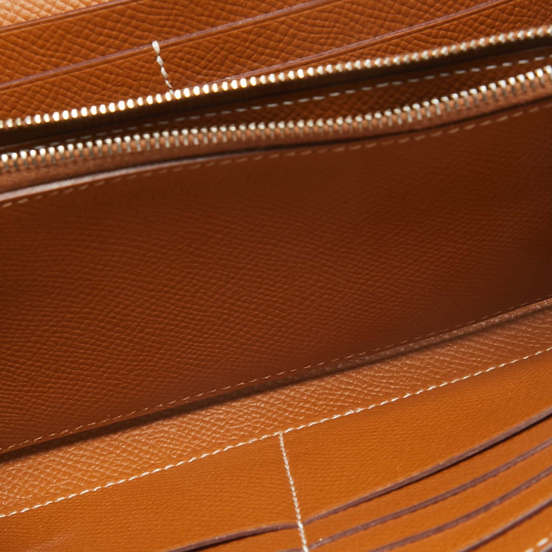 Premium Handmade Hermes Gold Epsom Leather Kelly Longue Wallet