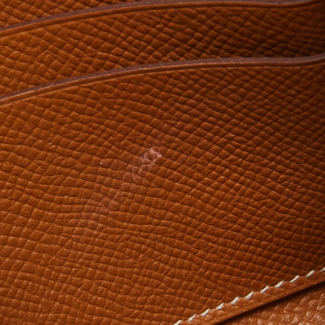 Premium Handmade Hermes Gold Epsom Leather Kelly Longue Wallet