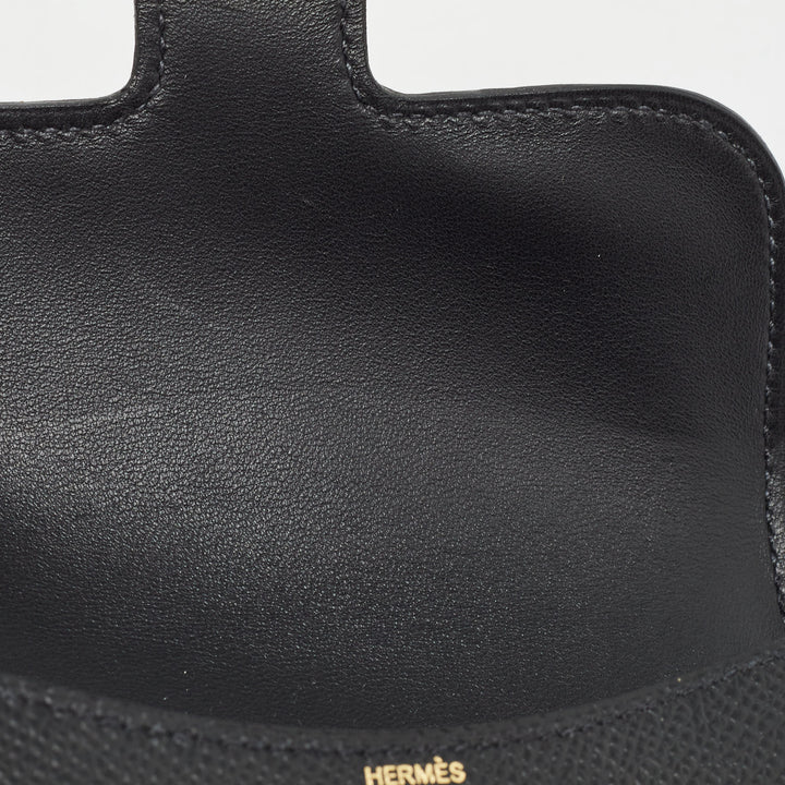 Top quality Hermes Noir Epsom Leather Constance Slim Wallet