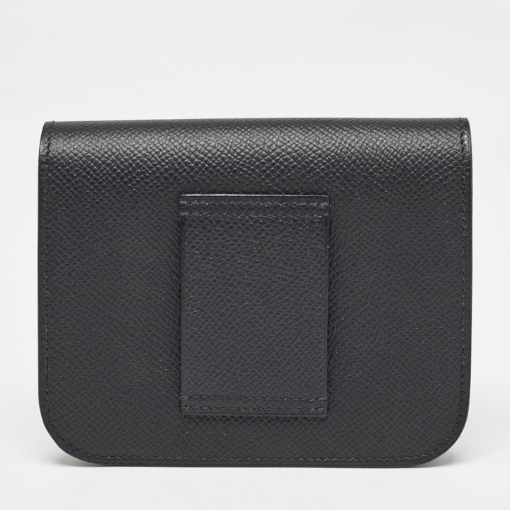 Top quality Hermes Noir Epsom Leather Constance Slim Wallet