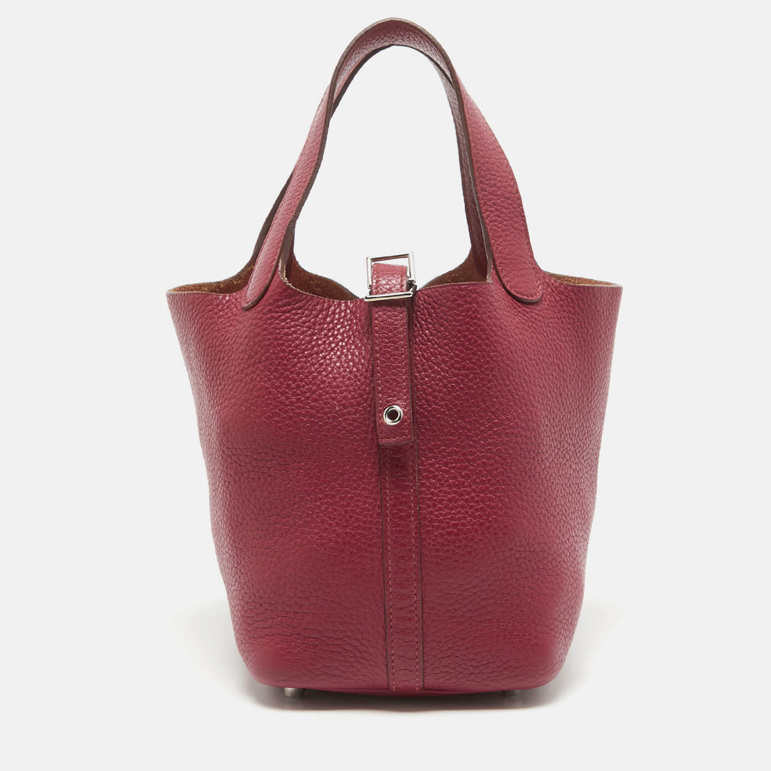 HERMES Tosca Taurillon Clemence Leather Picotin Lock 18 Bag