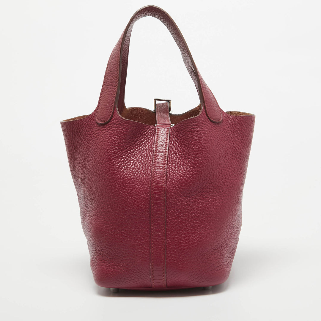 HERMES Tosca Taurillon Clemence Leather Picotin Lock 18 Bag