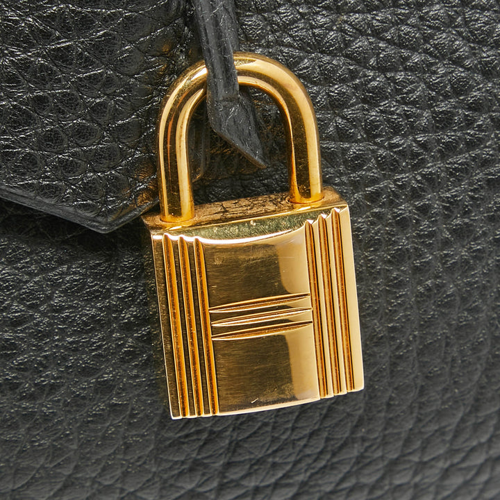 Premium Handmade Hermes Noir Togo Leather Gold Finish Birkin 35 Bag
