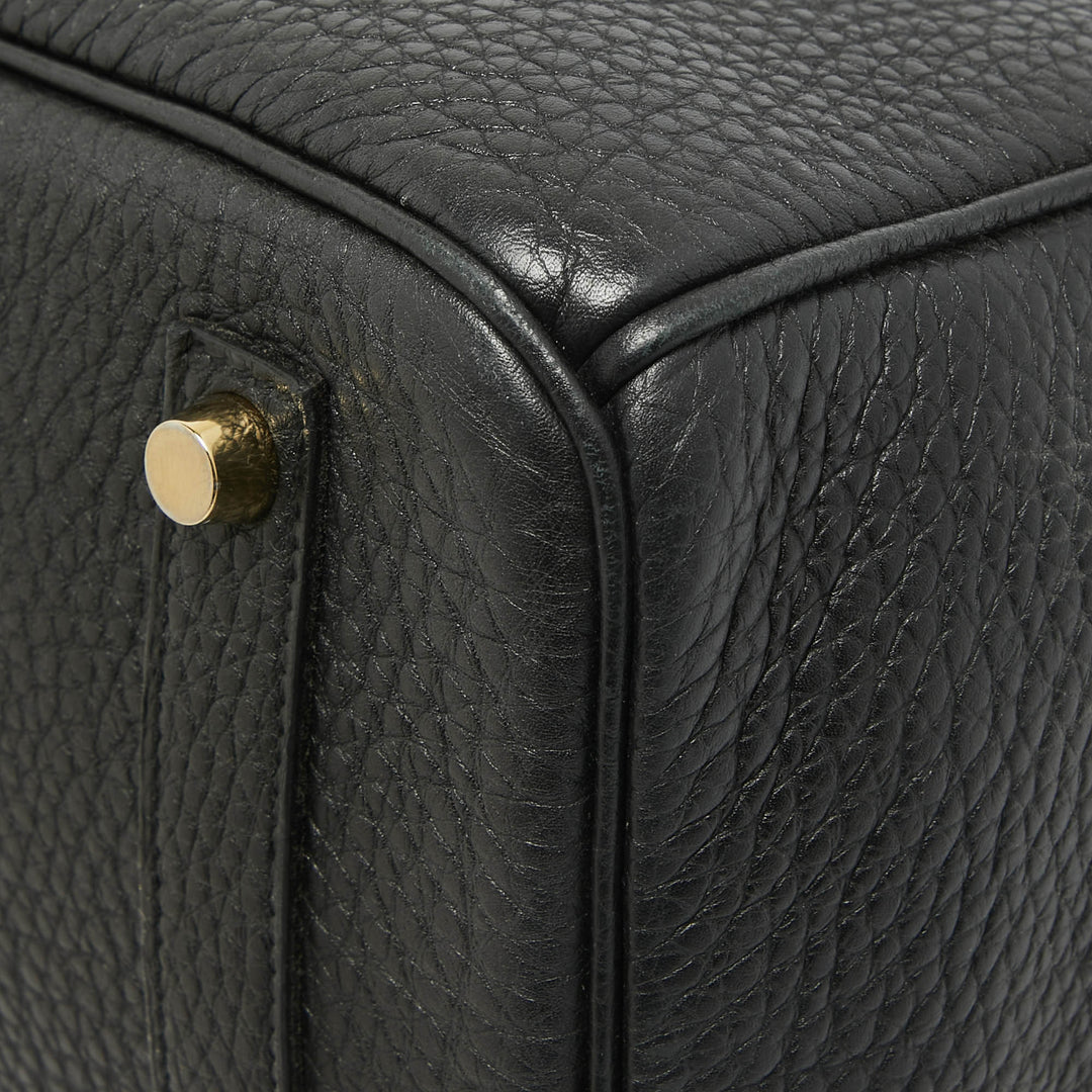 Premium Handmade Hermes Noir Togo Leather Gold Finish Birkin 35 Bag