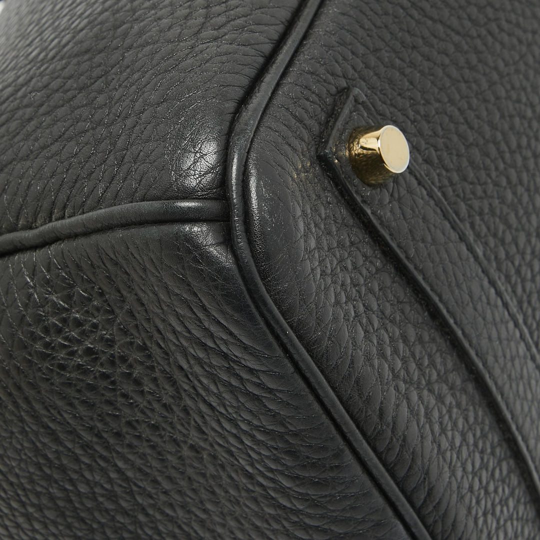 Premium Handmade Hermes Noir Togo Leather Gold Finish Birkin 35 Bag