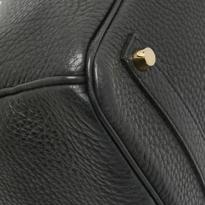 Premium Handmade Hermes Noir Togo Leather Gold Finish Birkin 35 Bag