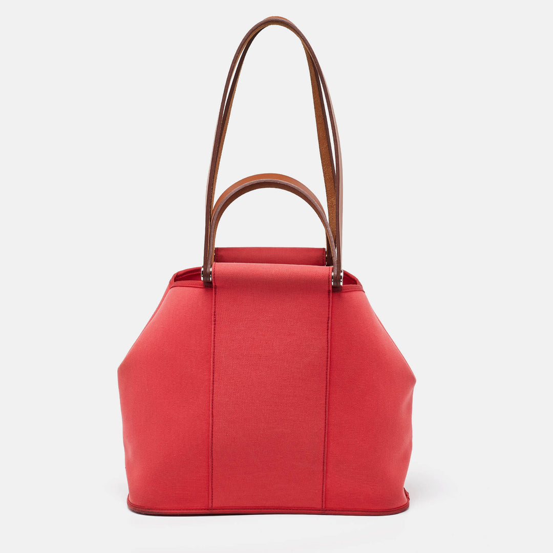 Premium Handmade Hermes Rose Candy Toile Canvas Cabag Elan Tote