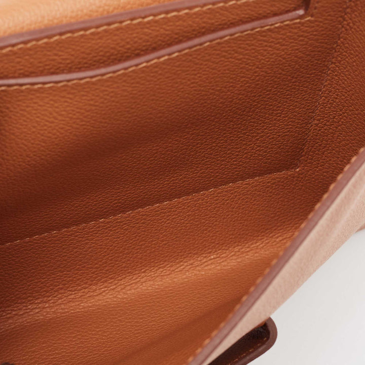 Top quality Hermes Gold/Rose Azalee/Bleu Nuit Evercolor Leather H Passant Clutch Bag
