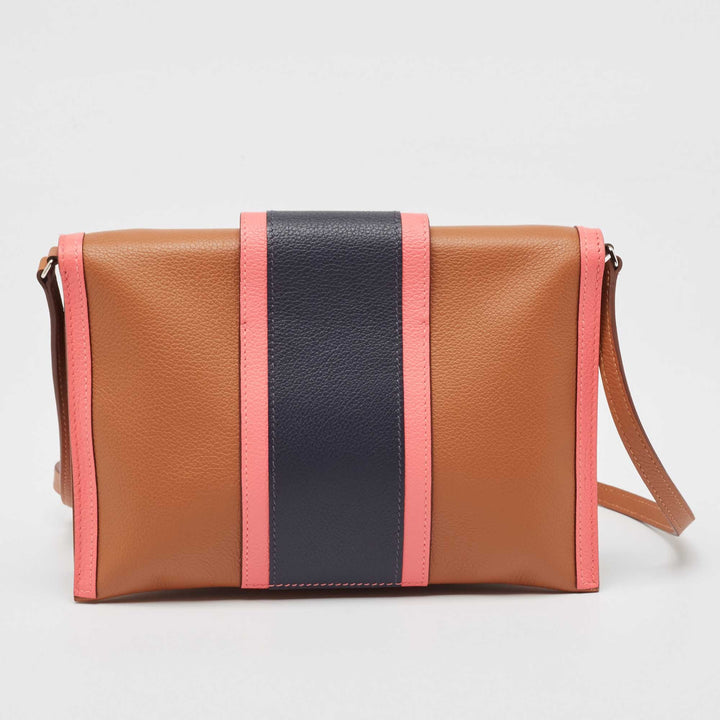 Top quality Hermes Gold/Rose Azalee/Bleu Nuit Evercolor Leather H Passant Clutch Bag