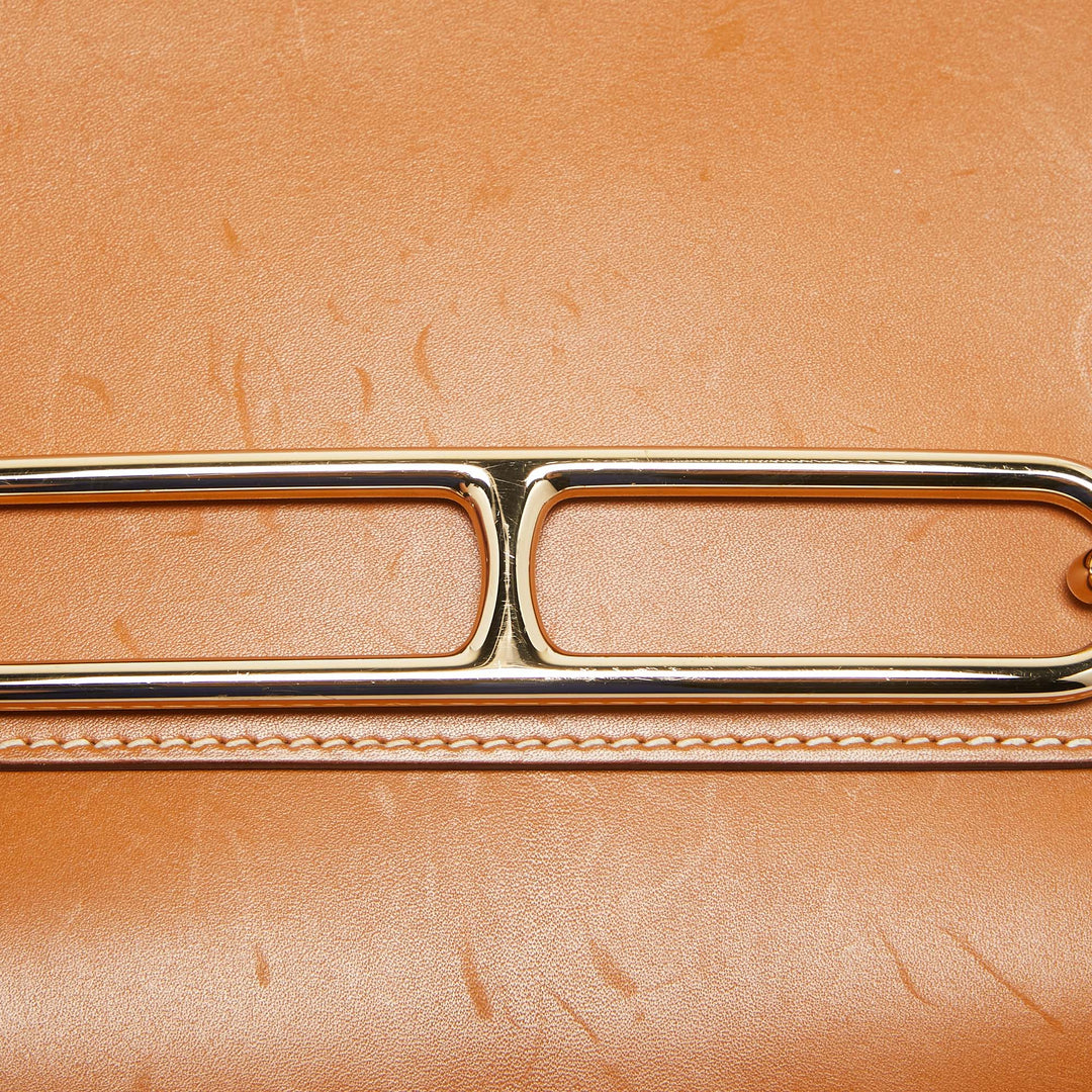 Premium Handmade Hermes Natural Sable Veau Butler Leather Roulis 23 Bag