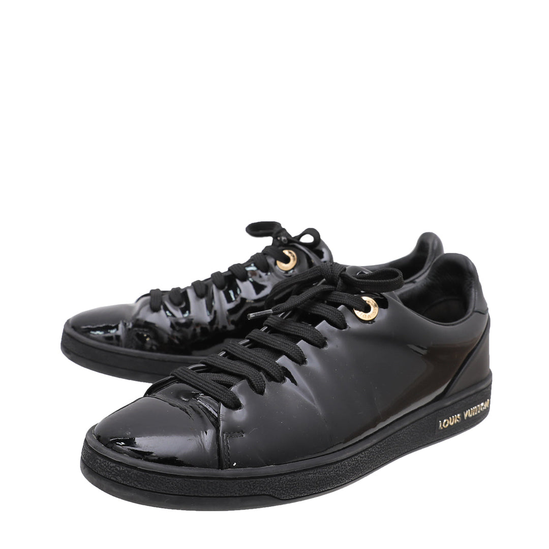 Louis Vuitton Black Vernis Front Sneakers 35