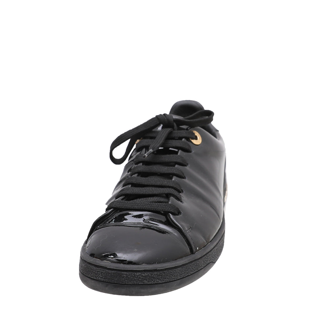 Louis Vuitton Black Vernis Front Sneakers 35