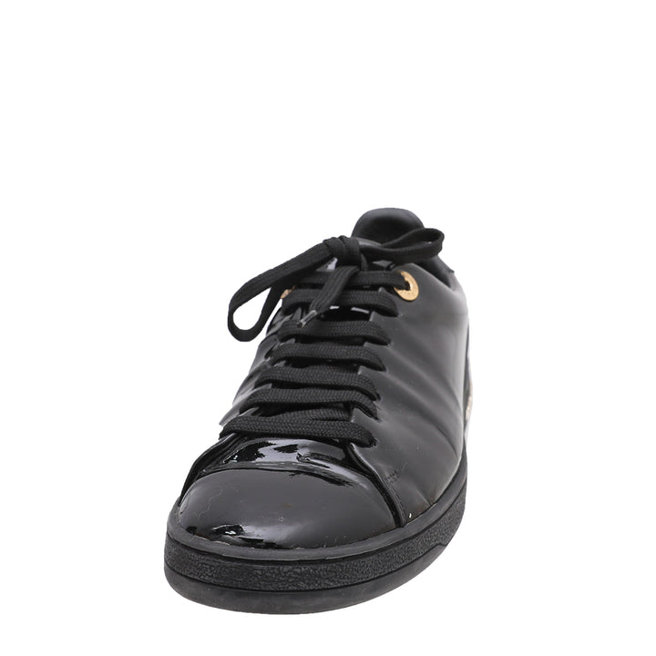 Louis Vuitton Black Vernis Front Sneakers 35