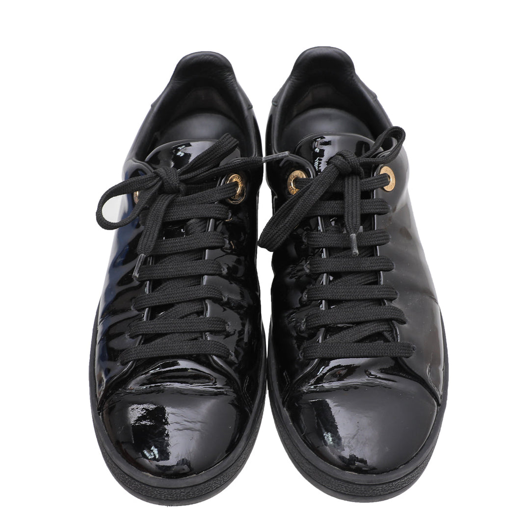 Louis Vuitton Black Vernis Front Sneakers 35