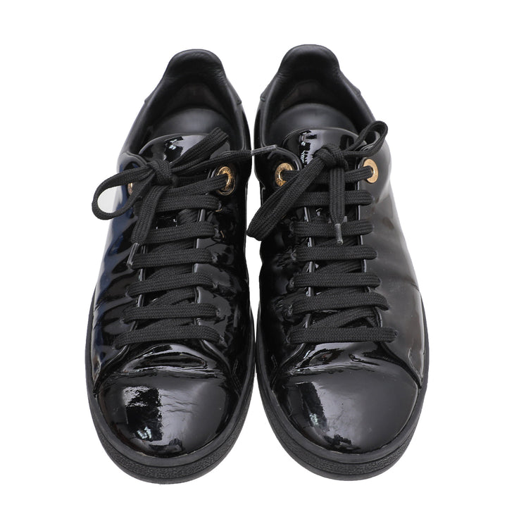 Louis Vuitton Black Vernis Front Sneakers 35