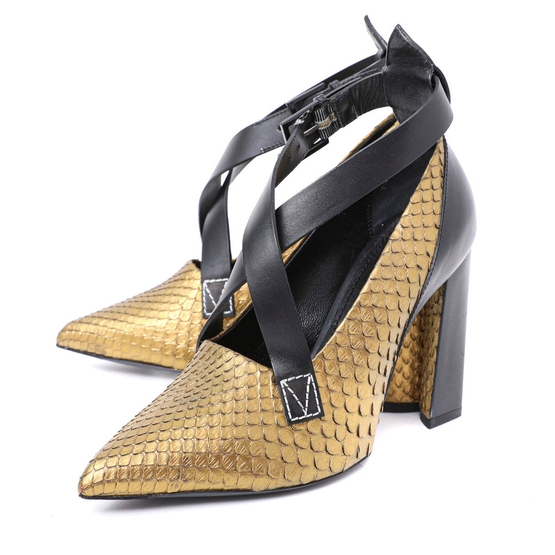 Louis Vuitton Bicolor Gamble Diva Python Pump 38