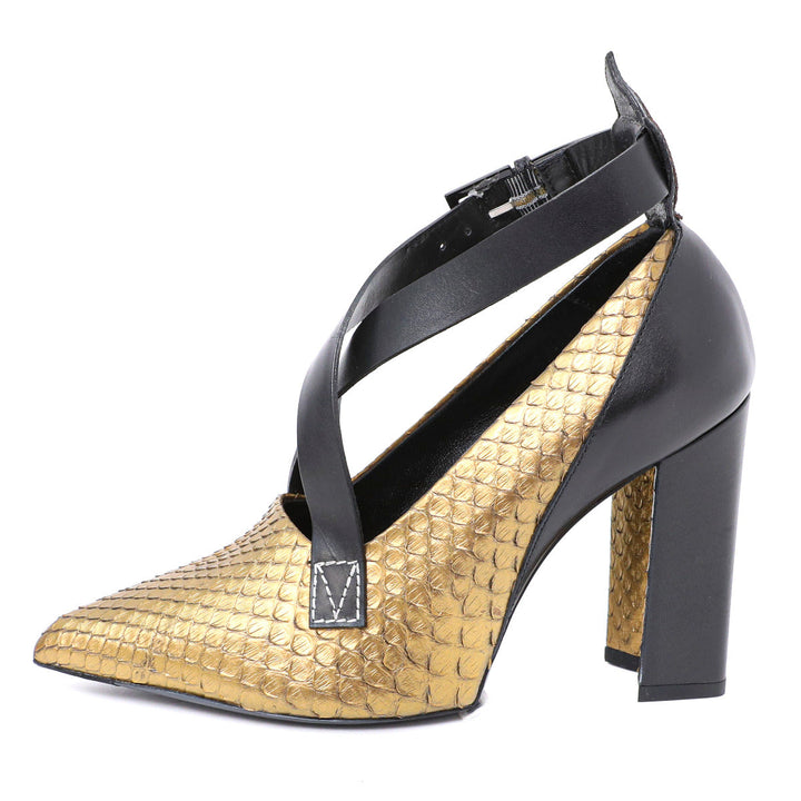Louis Vuitton Bicolor Gamble Diva Python Pump 38