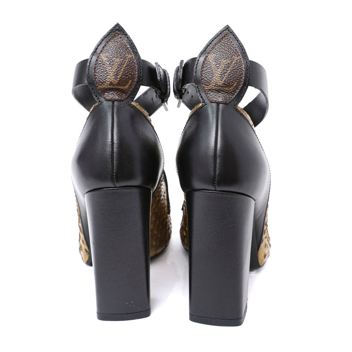 Louis Vuitton Bicolor Gamble Diva Python Pump 38