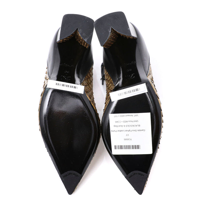 Louis Vuitton Bicolor Gamble Diva Python Pump 38