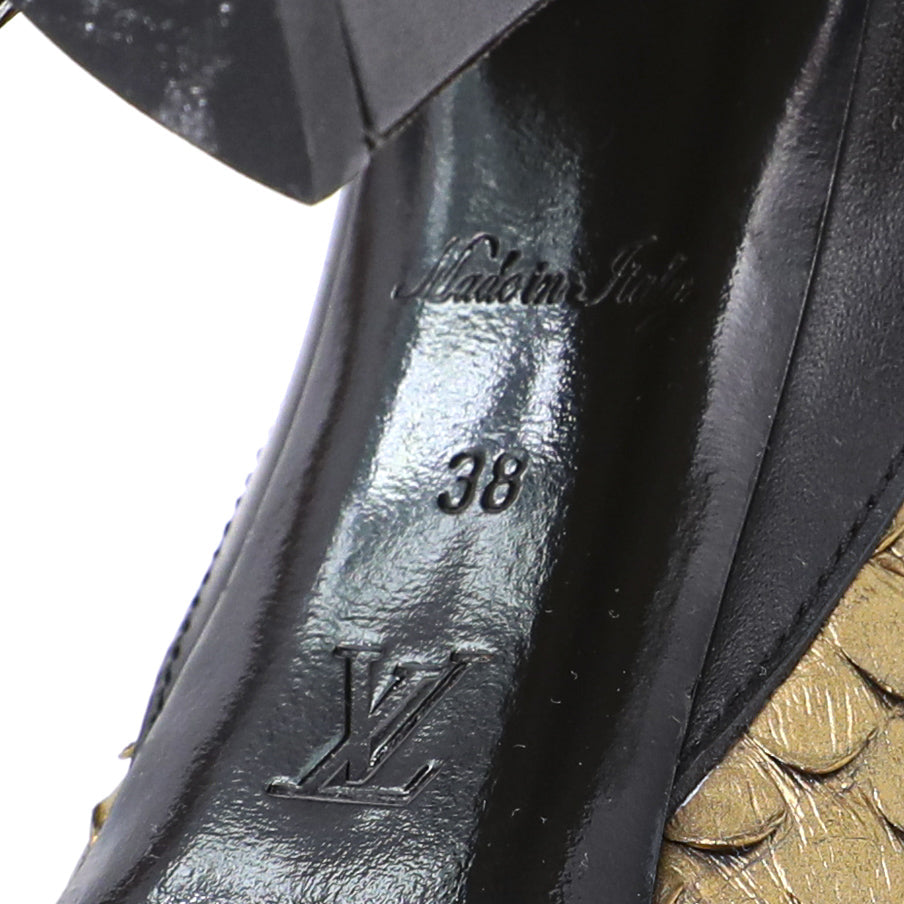 Louis Vuitton Bicolor Gamble Diva Python Pump 38