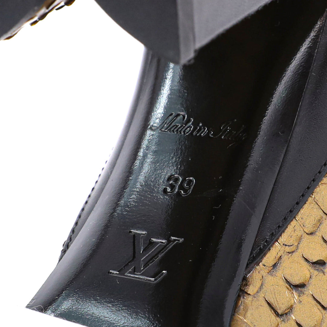 Louis Vuitton Bicolor Gamble Diva Python Pump 39