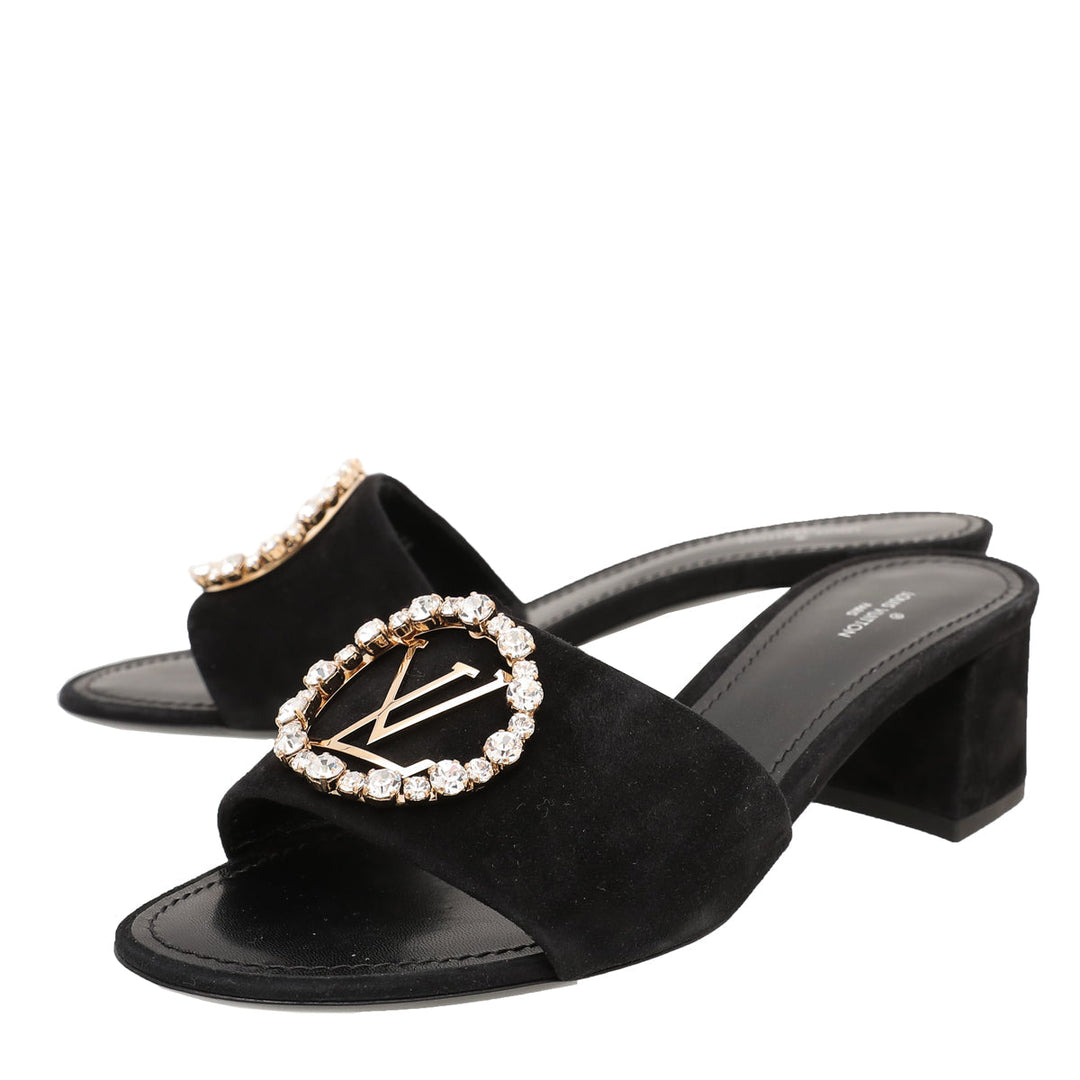 Louis Vuitton Black Madeleine Mule 39