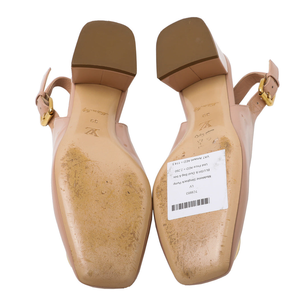 Louis Vuitton Blush Madeleine Slingback Pump 39