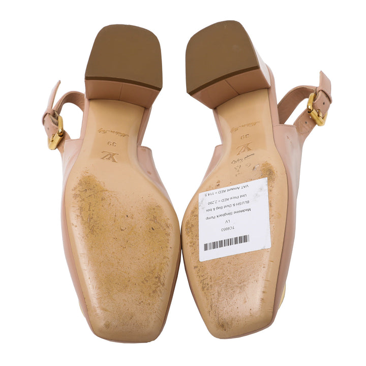 Louis Vuitton Blush Madeleine Slingback Pump 39