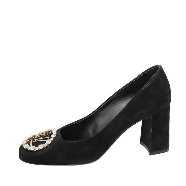 Louis Vuitton Black Suede Madeleine Pump 36.5