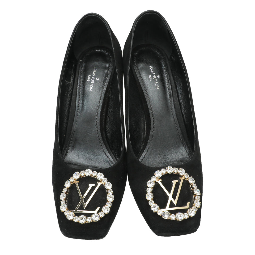 Louis Vuitton Black Suede Madeleine Pump 36.5