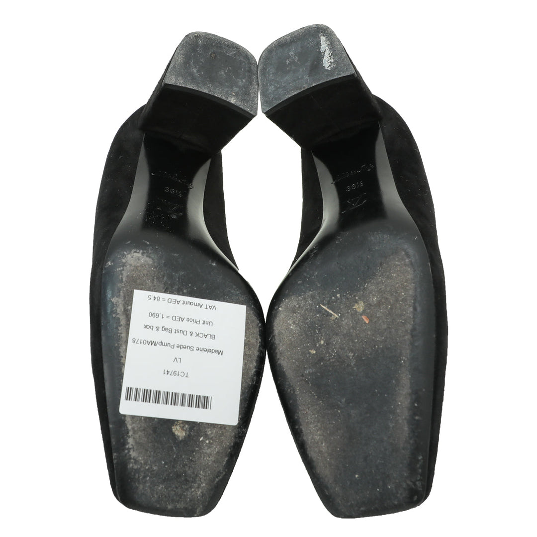Louis Vuitton Black Suede Madeleine Pump 36.5