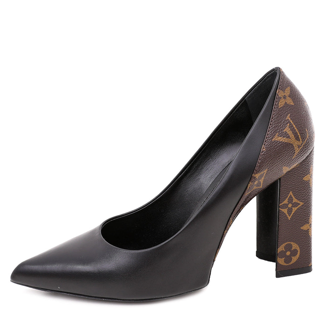 Louis Vuitton Black Monogram Matchmake Pump 39